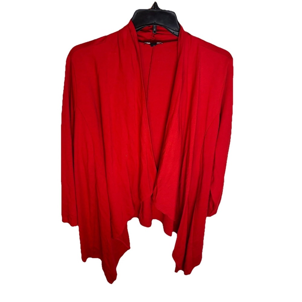 Torrid Cardigan Womens Plus 4X‎ Red Open Front Knit Stretch Long Sleeve Ladies